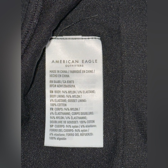 American Eagle Black Ribbed One Piece Shorts Bodysuit - Picture 8 of 8